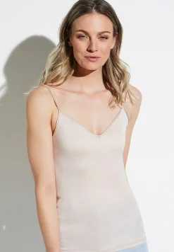 Femme Zimmerli Cotton de LuxeCaraco fines bretelles - cameo