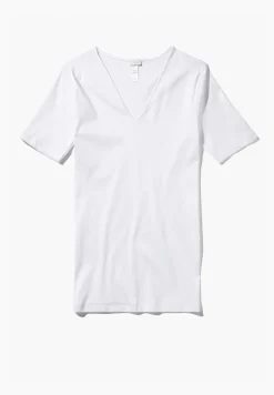 Femme Zimmerli Cotton de LuxeT-Shirt à manches courtes col en V - white