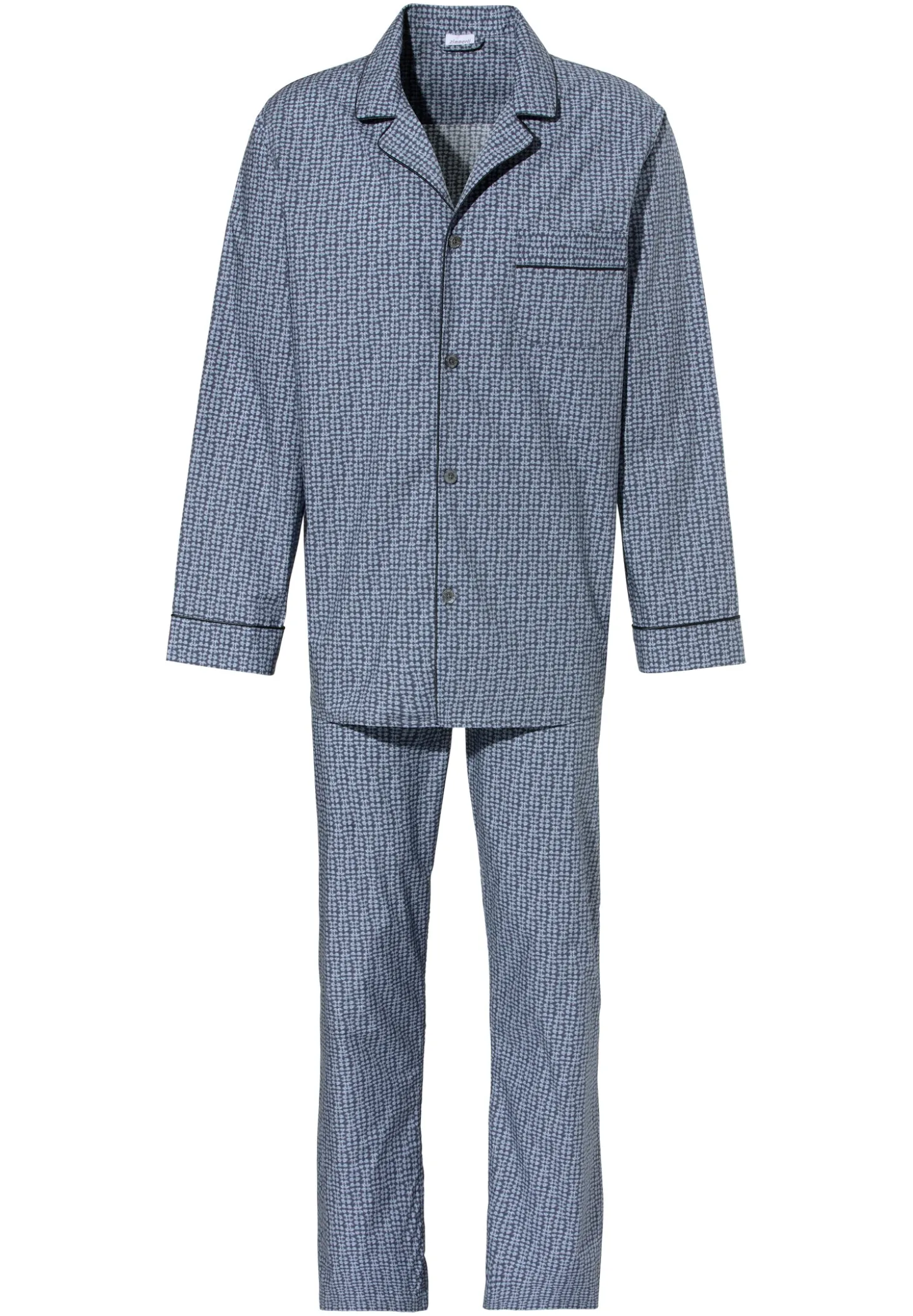 Homme Zimmerli Cotton Poplin PrintPyjama longues - mini geo batic