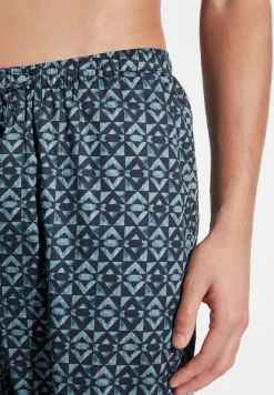 Homme Zimmerli Cotton Sateen PrintPantalon - geo blues
