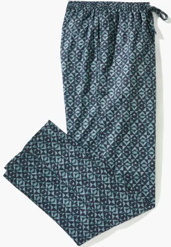 Homme Zimmerli Cotton Sateen PrintPantalon - geo blues