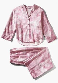 Femme Zimmerli Cotton/Silk PrintPyjama longues - shades of marble