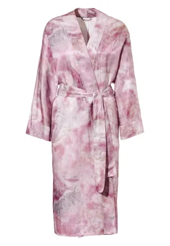 Femme Zimmerli Cotton/Silk PrintRobe de chambre longue - shades of marble