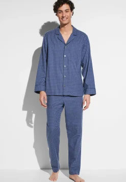 Homme Zimmerli Cozy FlannelPyjama longues - blue check