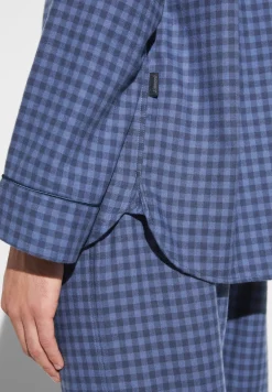 Homme Zimmerli Cozy FlannelPyjama longues - blue check