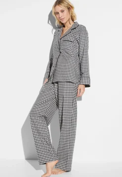 Femme Zimmerli Cozy FlannelPyjama longues - oat check