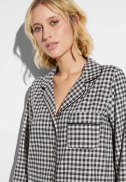 Femme Zimmerli Cozy FlannelPyjama longues - oat check