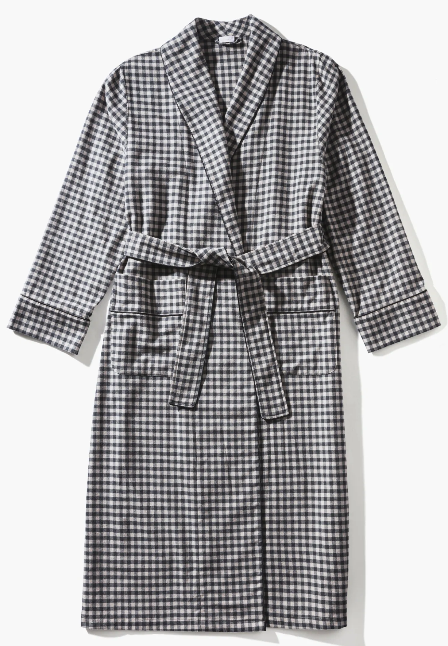 Femme Zimmerli Cozy FlannelRobe de chambre longue - oat check