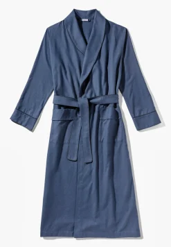 Homme Zimmerli Cozy FlannelRobe de chambre longue - navy