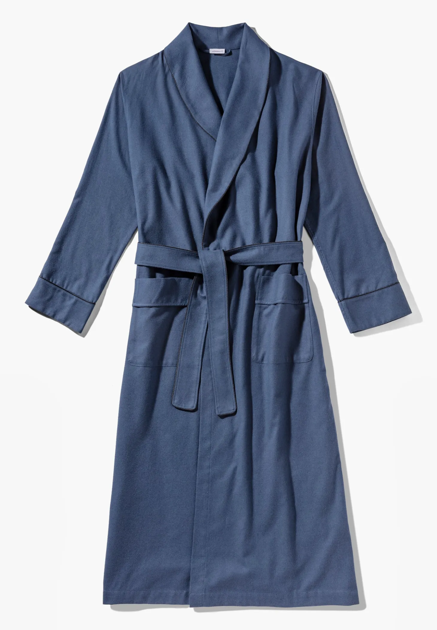 Homme Zimmerli Cozy FlannelRobe de chambre longue - navy