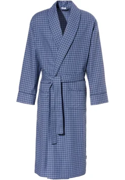 Homme Zimmerli Cozy FlannelRobe de chambre longue - blue check
