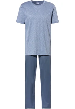 Homme Zimmerli FilodiscoziaPyjama longue à manches courtes - blue