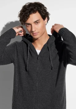Homme Zimmerli Luxury CashmereVeston - anthrazit