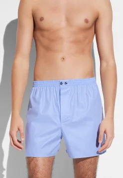 Homme Zimmerli Luxury JacquardBoxer Shorts - light blue