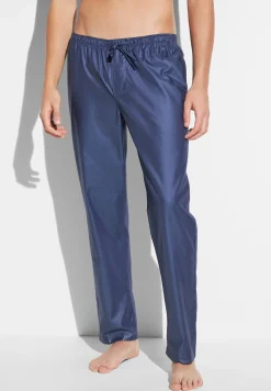 Homme Zimmerli Luxury JacquardHose lang - dark blue