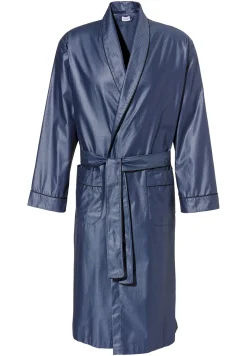 Homme Zimmerli Luxury JacquardMorgenmantel lang - dark blue