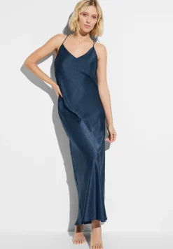 Femme Zimmerli Luxury SilkChemise de nuit bretelles spaghetti - midnight navy