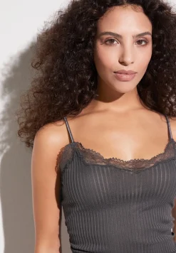 Femme Zimmerli Maude PrivéCaraco fines bretelles - graphite grey