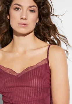 Femme Zimmerli Maude PrivéCaraco fines bretelles - cranberry