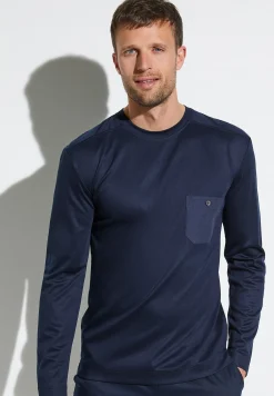 Homme Zimmerli Modern LoungeT-Shirt à manches longues - midnight