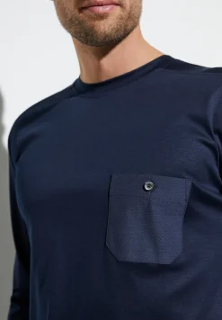 Homme Zimmerli Modern LoungeT-Shirt à manches longues - midnight