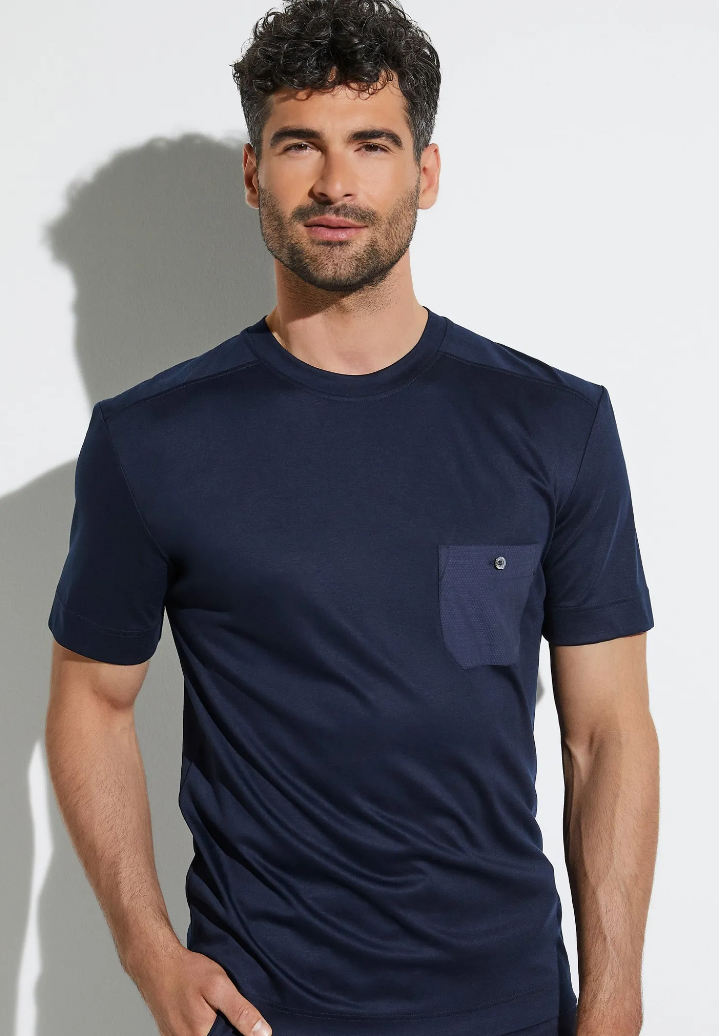 Homme Zimmerli Modern LoungeT-Shirt à manches courtes - midnight