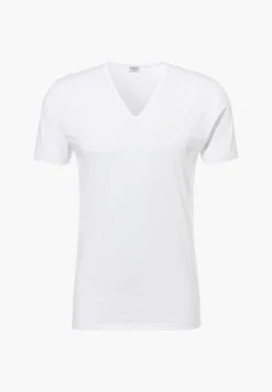 Homme Zimmerli Pure ComfortT-Shirt à manches courtes col en V - white