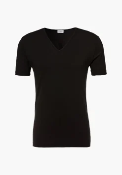 Homme Zimmerli Pure ComfortT-Shirt à manches courtes col en V - black