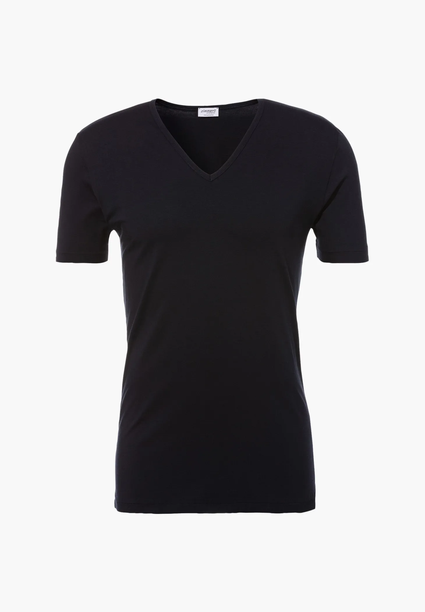 Homme Zimmerli Pure ComfortT-Shirt à manches courtes col en V - navy