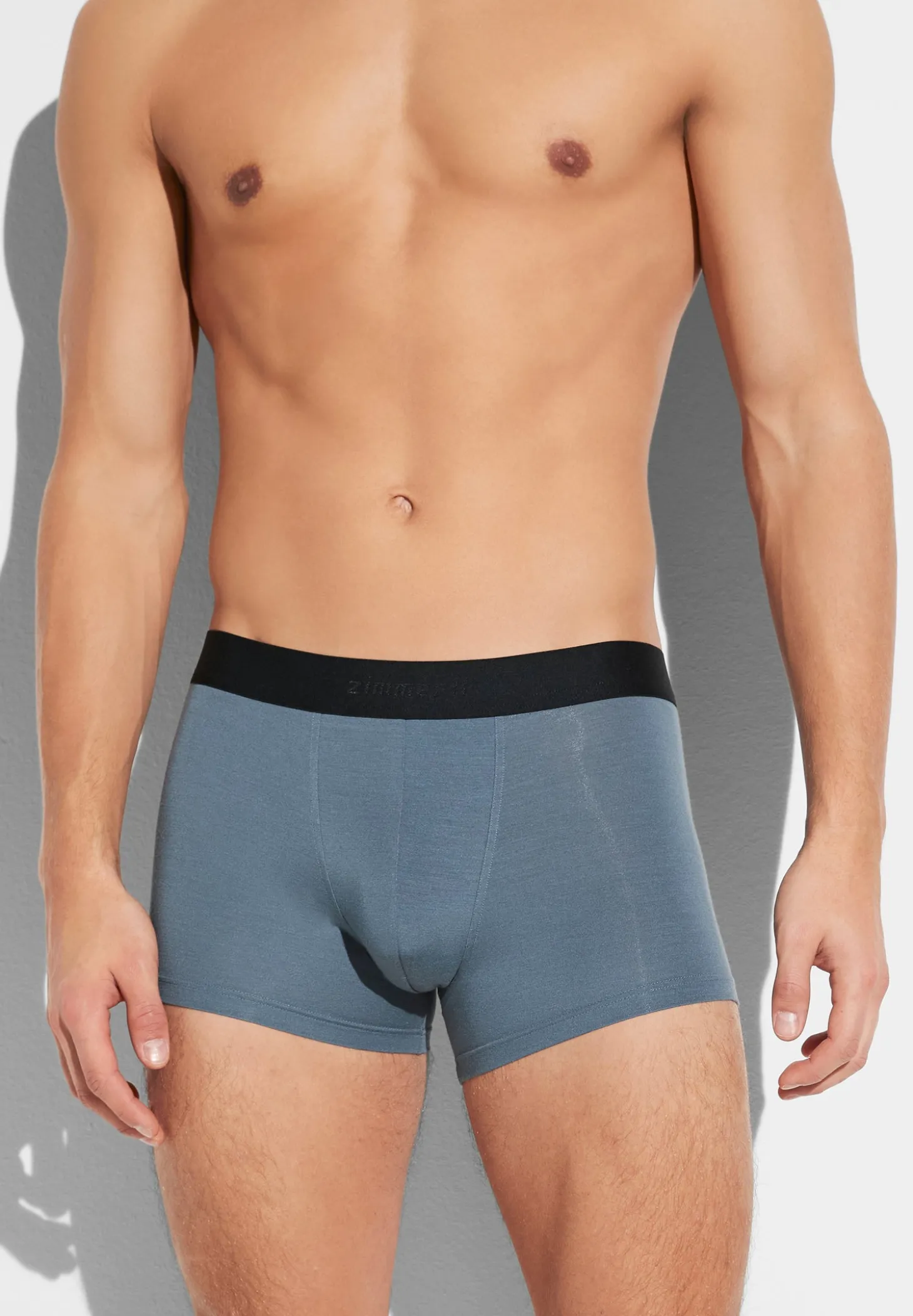 Homme Zimmerli PurenessBoxer Trunk - blue slate
