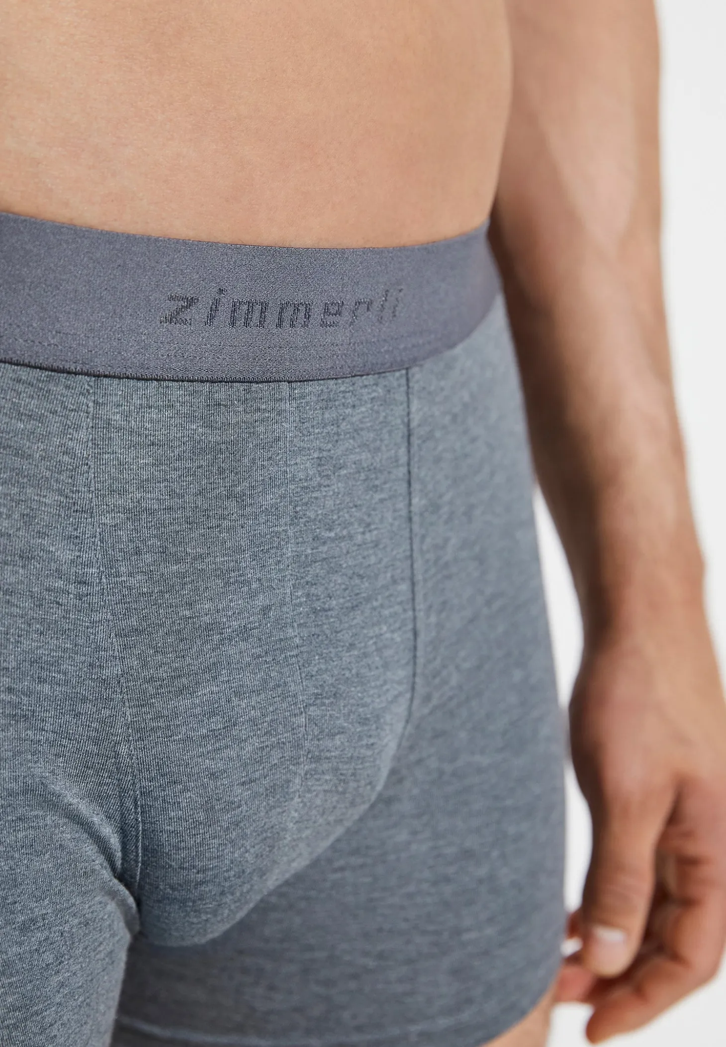 Homme Zimmerli PurenessBoxer Trunk - grey mélange