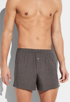 Homme Zimmerli Pureness PrintBoxer - linear geo brown