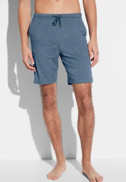 Homme Zimmerli Pureness PrintPantalon court - linear geo blue