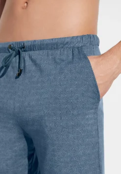 Homme Zimmerli Pureness PrintPantalon court - linear geo blue