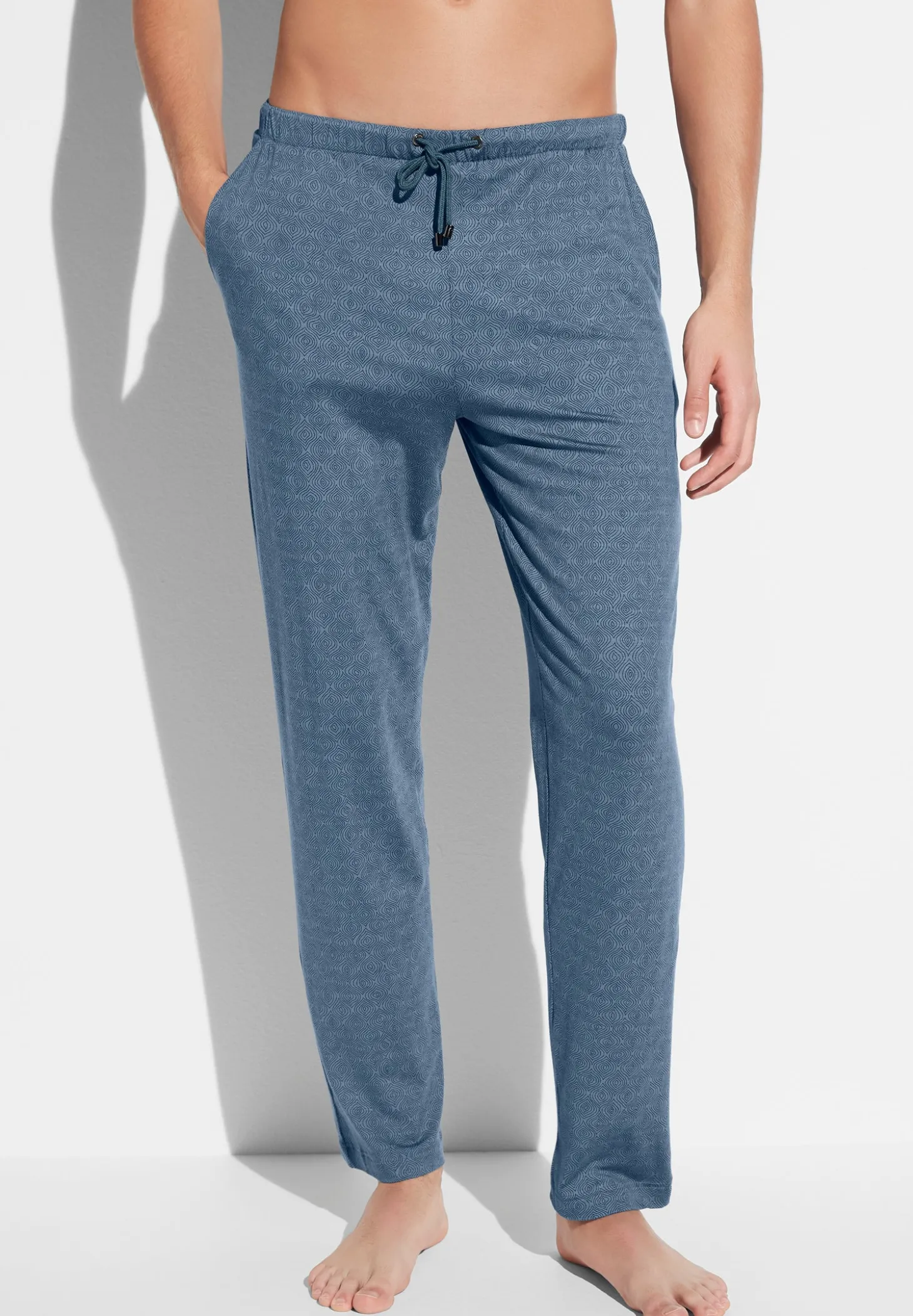 Homme Zimmerli Pureness PrintPantalon - linear geo blue