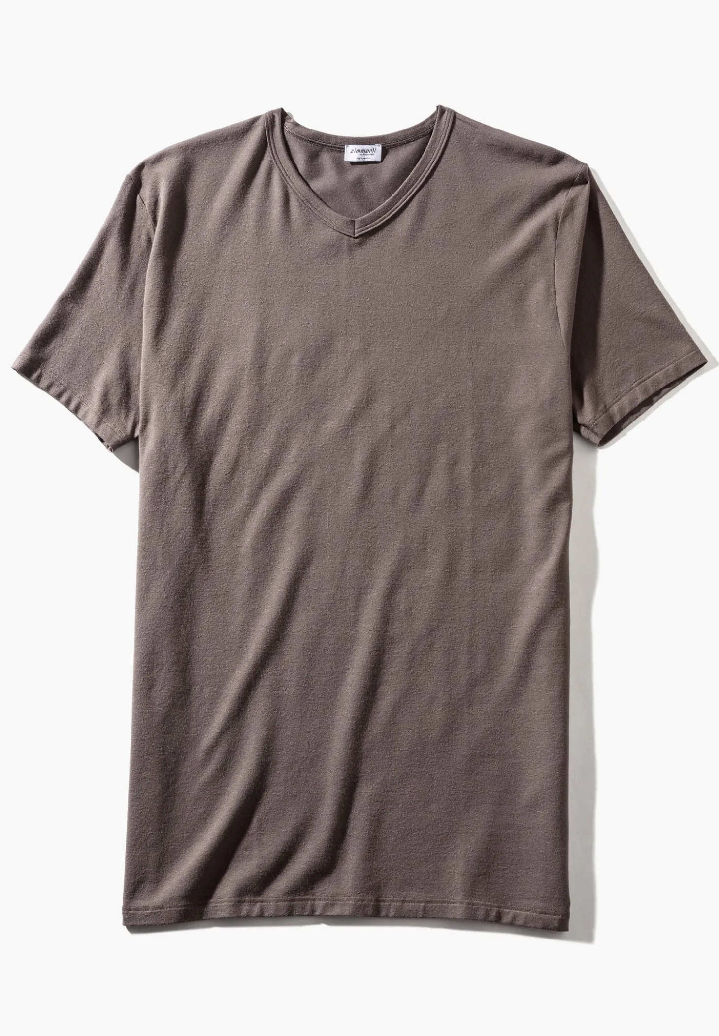 Homme Zimmerli PurenessT-Shirt à manches courtes col en V - maple wood