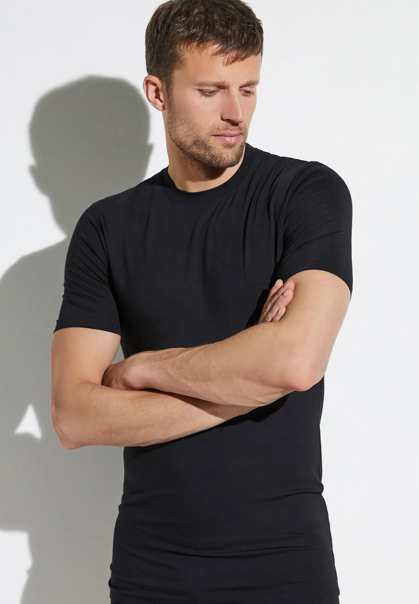 Homme Zimmerli PurenessT-Shirt à manches courtes - black