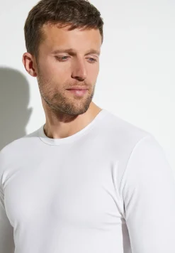 Homme Zimmerli PurenessT-Shirt à manches longues - white