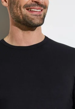 Homme Zimmerli PurenessT-Shirt à manches longues - black