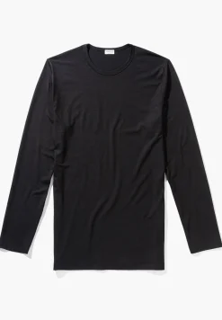 Homme Zimmerli PurenessT-Shirt à manches longues - black
