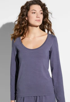 Femme Zimmerli PurenessT-Shirt à manches longues - grape