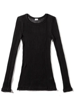 Femme Zimmerli RichelieuT-Shirt à manches longues - black