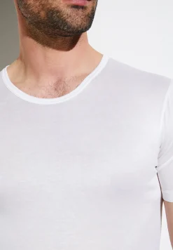 Homme Zimmerli Royal ClassicT-Shirt à manches courtes - blancSuper fins