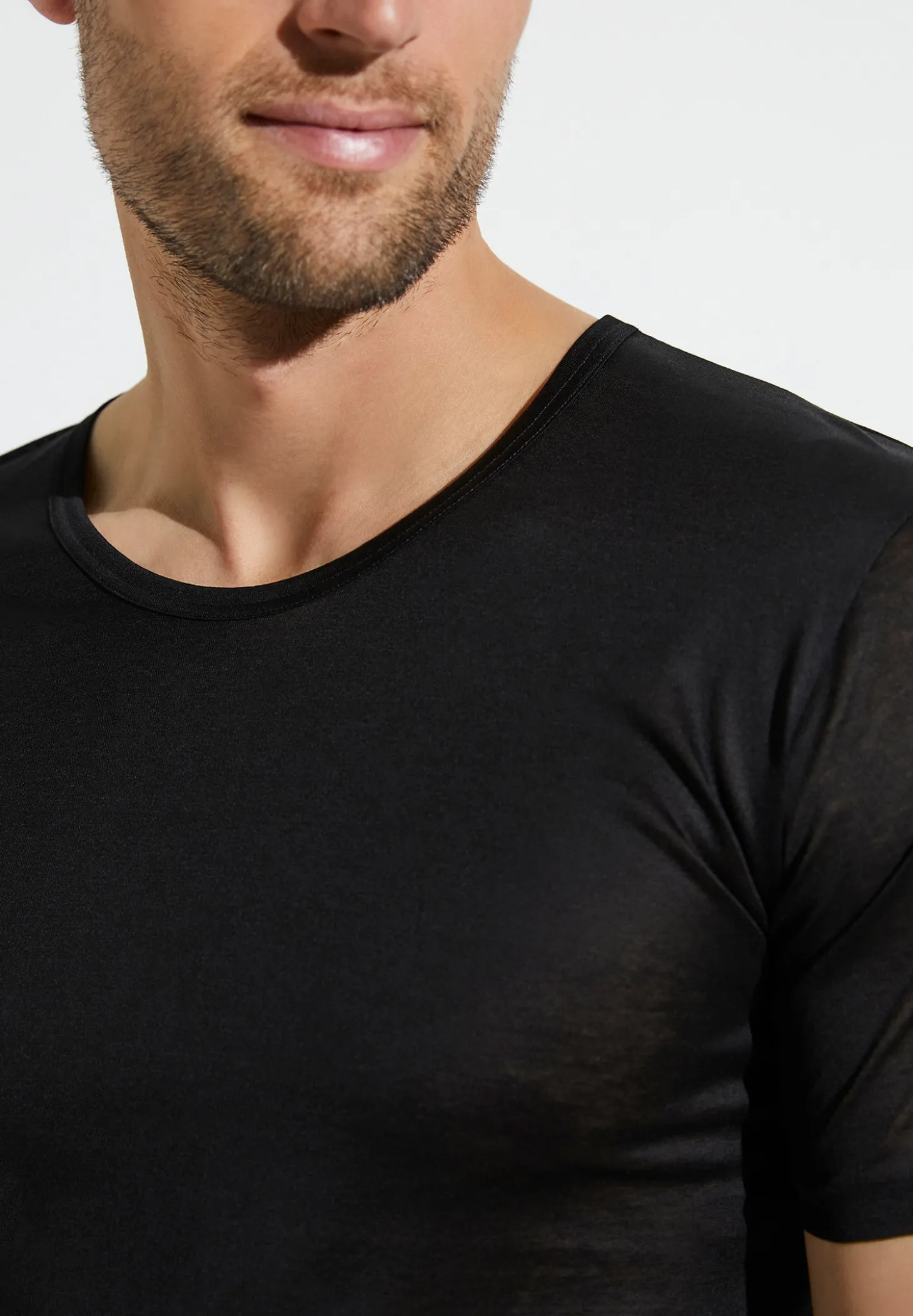 Homme Zimmerli Royal ClassicT-Shirt à manches courtes - noirSuper fins