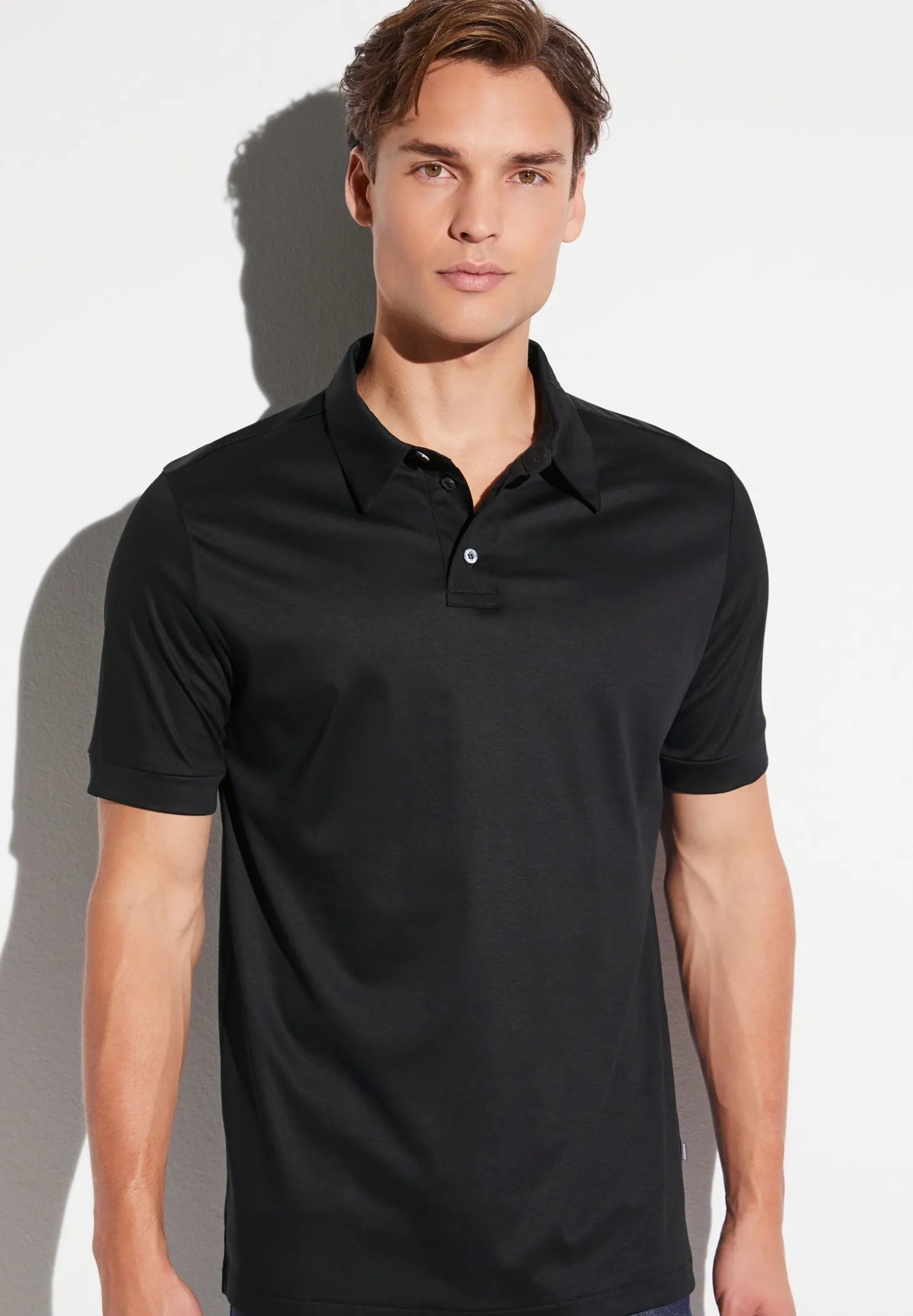 Homme Zimmerli Sea IslandPolo à manches courtes - black