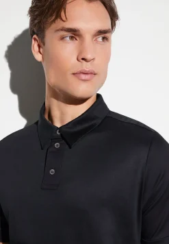 Homme Zimmerli Sea IslandPolo à manches courtes - black