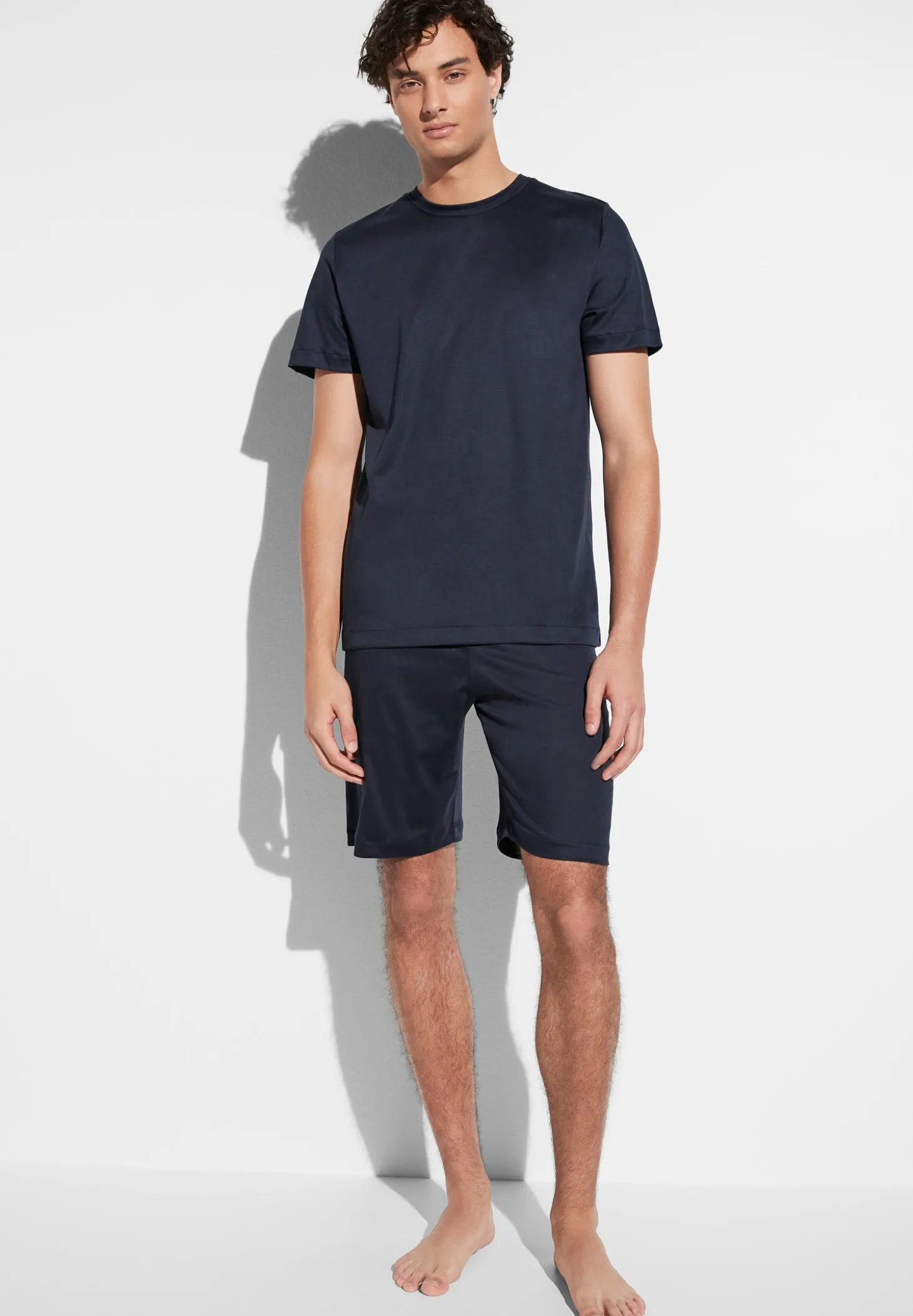 Homme Zimmerli Sea IslandPyjama court - navy