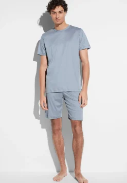 Homme Zimmerli Sea IslandPyjama court - smoky blue