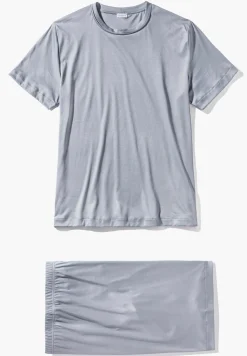 Homme Zimmerli Sea IslandPyjama court - smoky blue