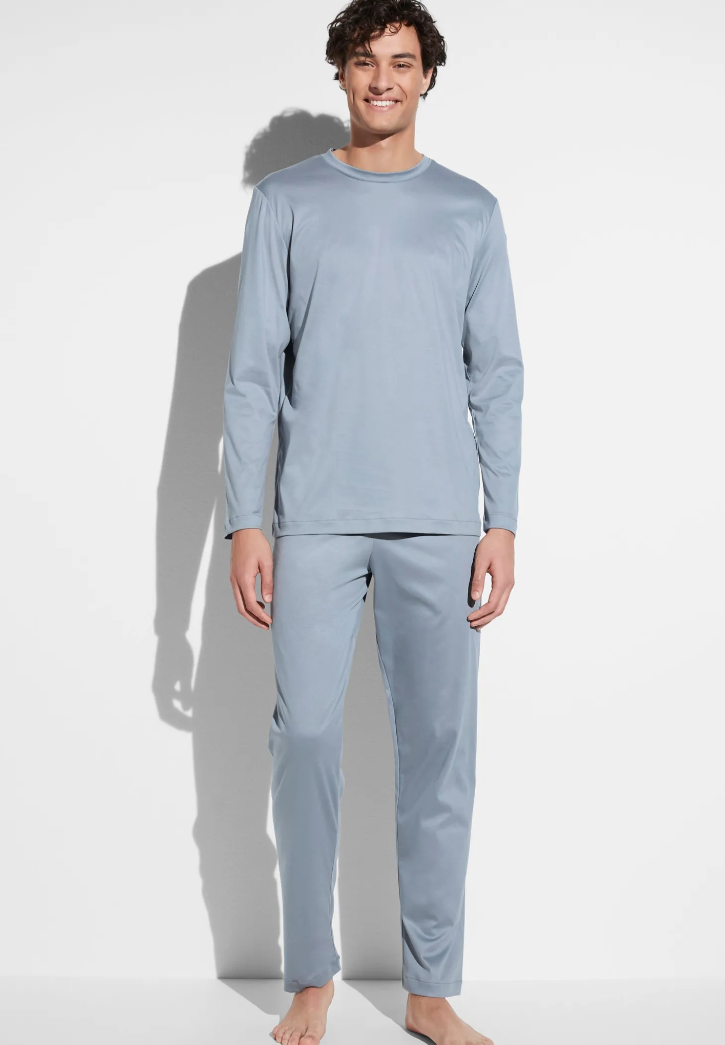 Homme Zimmerli Sea IslandPyjama longues - smoky blue